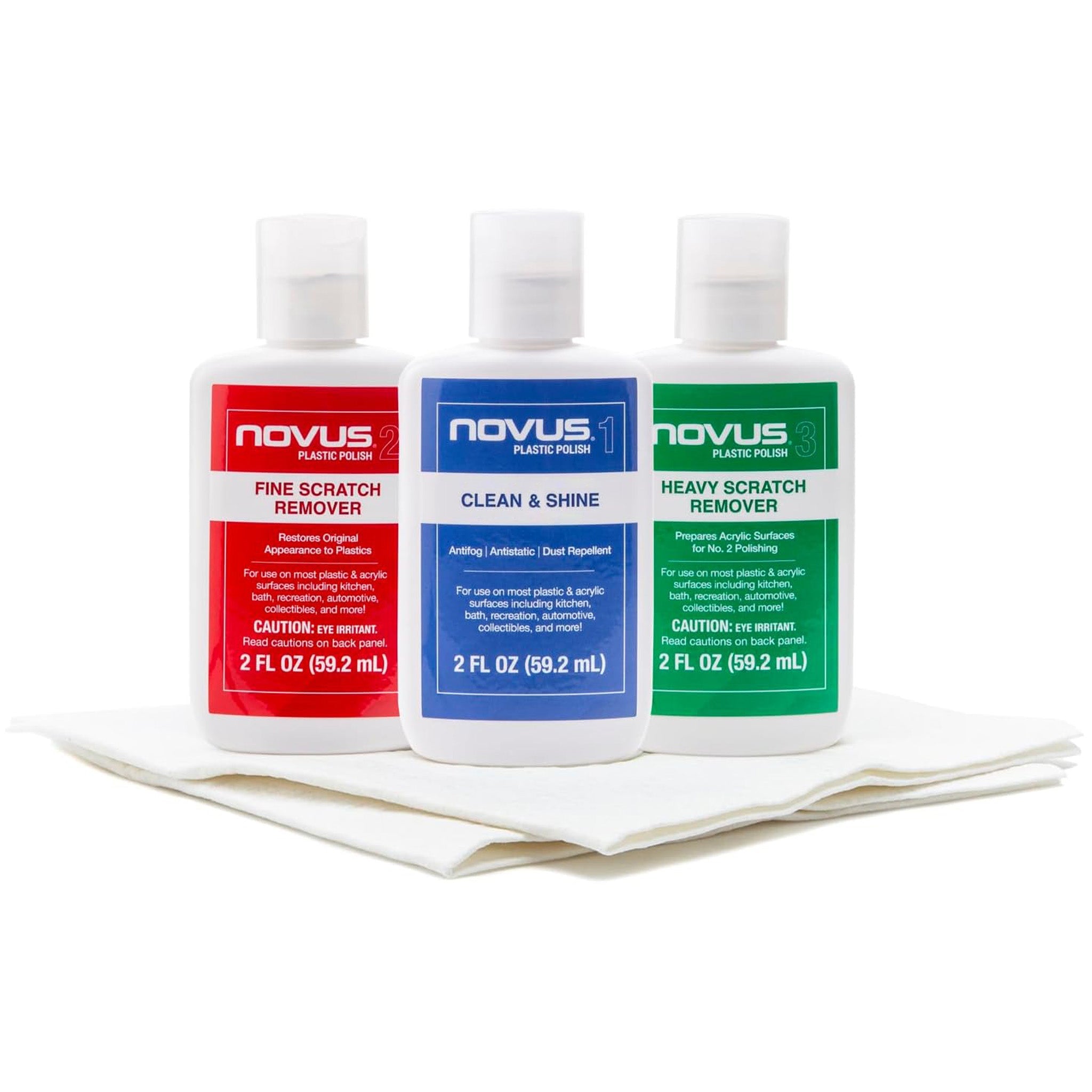 NOVUS Plastic Polish Kit (59 mL ea)