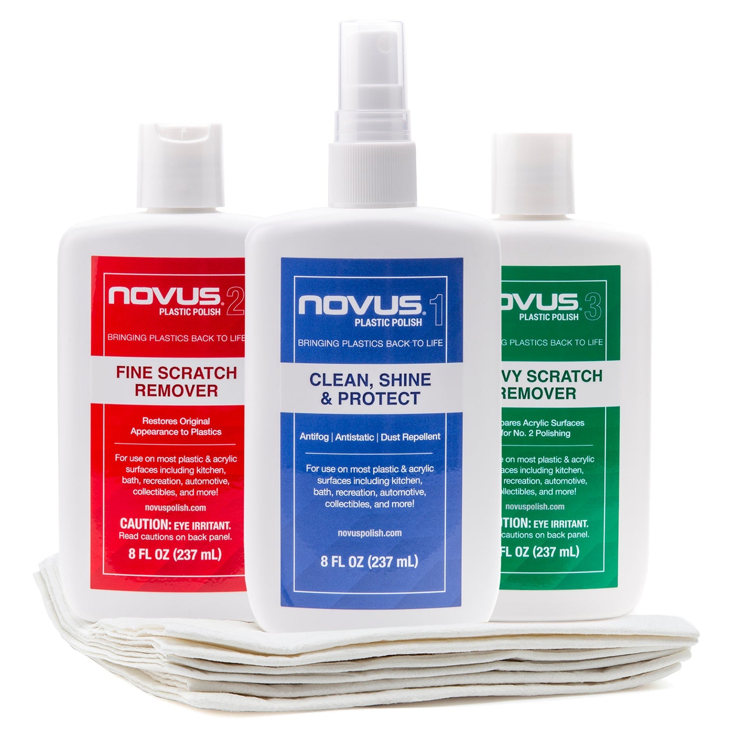 NOVUS Plastic Polish Kit (237 mL ea)