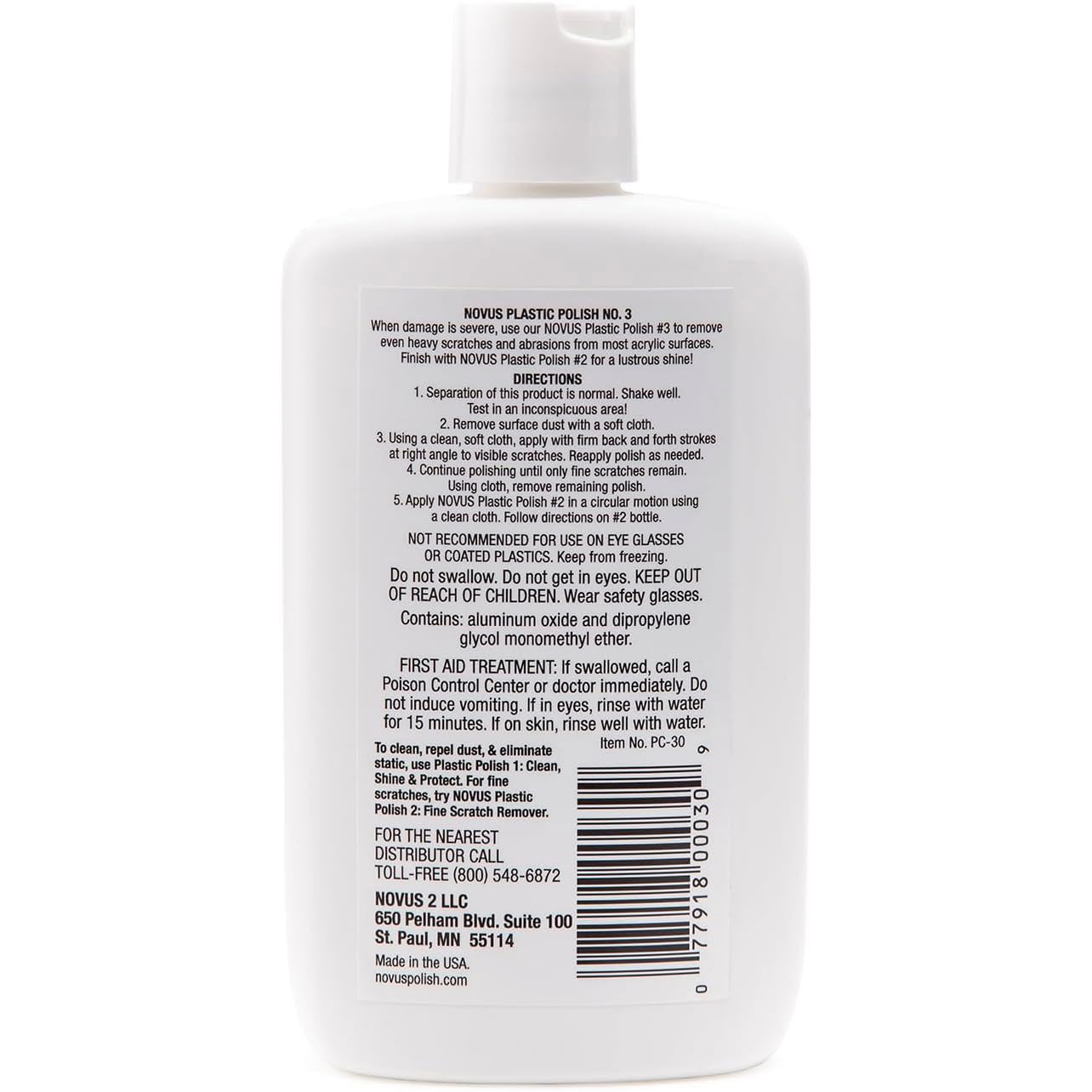NOVUS Plastic Polish #3: Heavy Scratch Remover